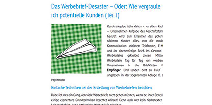 Das Werbebrief-Desaster